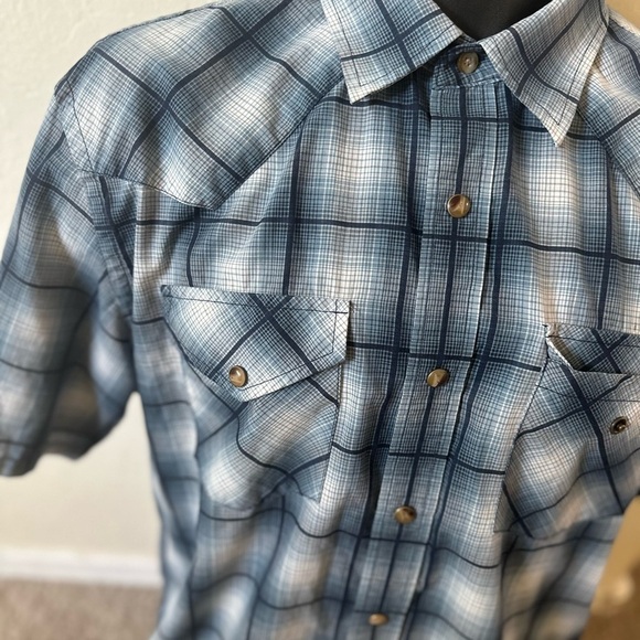 Pendleton Frontier Pearl Snap Plaid Short Sleeve Western Style Shirt Size M - Picture 6 of 7